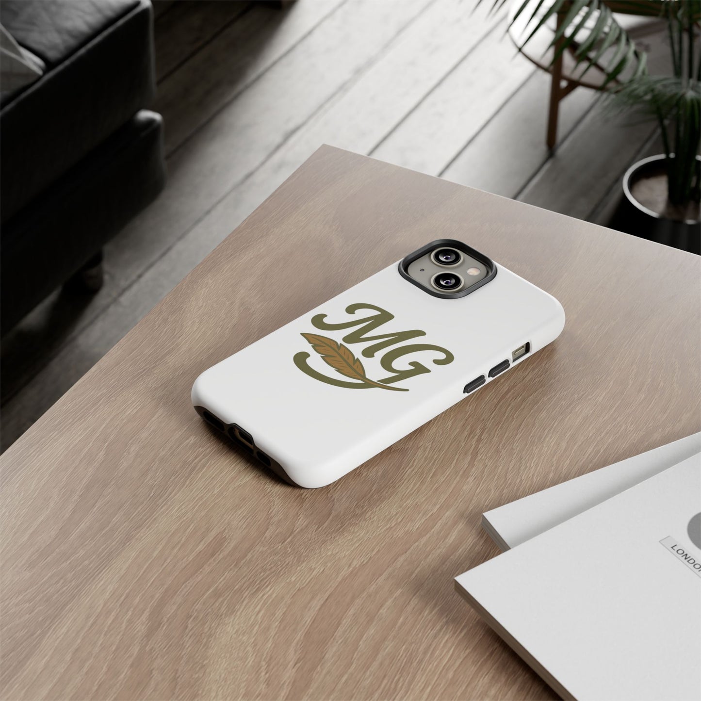 MG Leaf Tough Phone Case — Monogram Protective Phone Cover