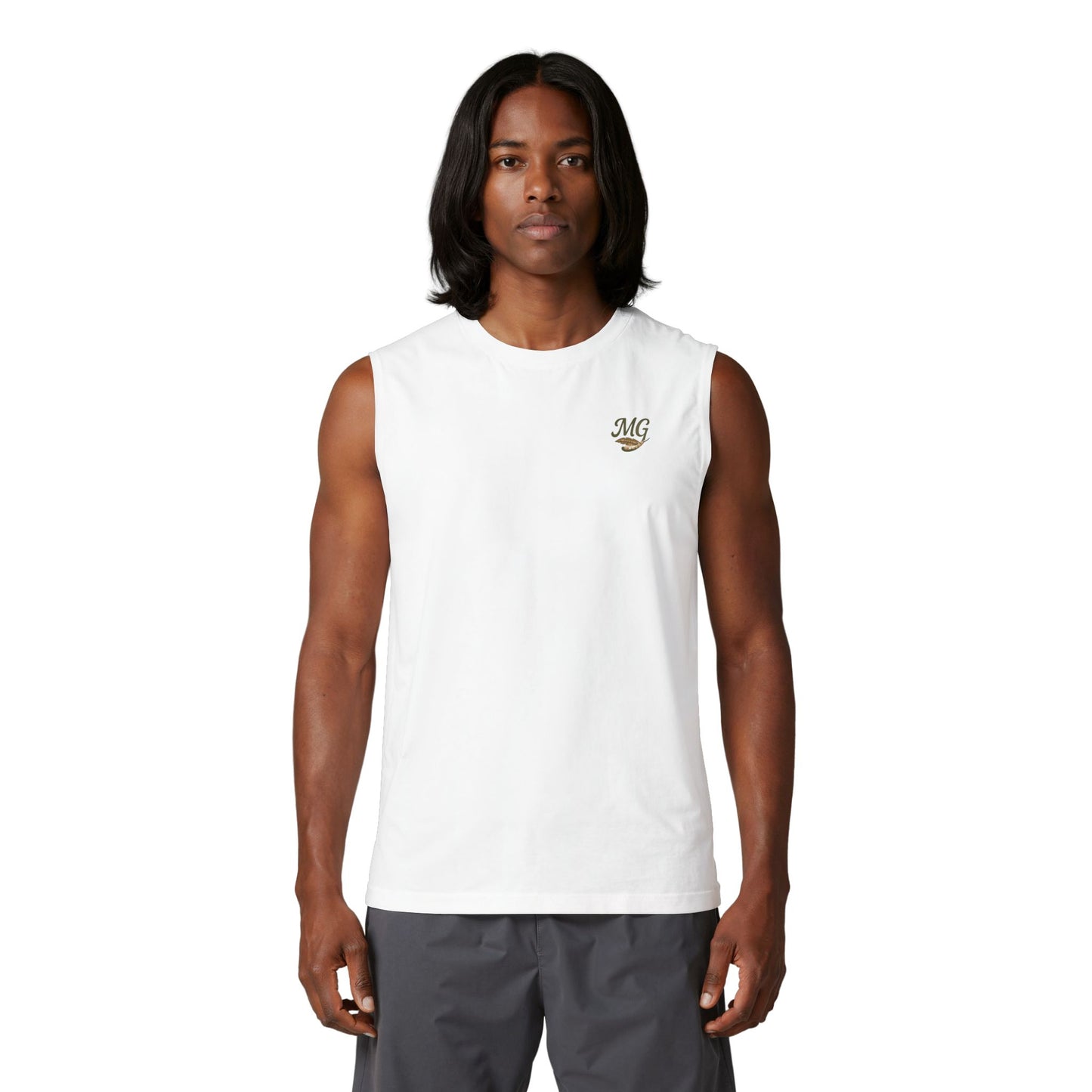 Muscle Tank — Duck Beach Chillin (MG Chest Logo)