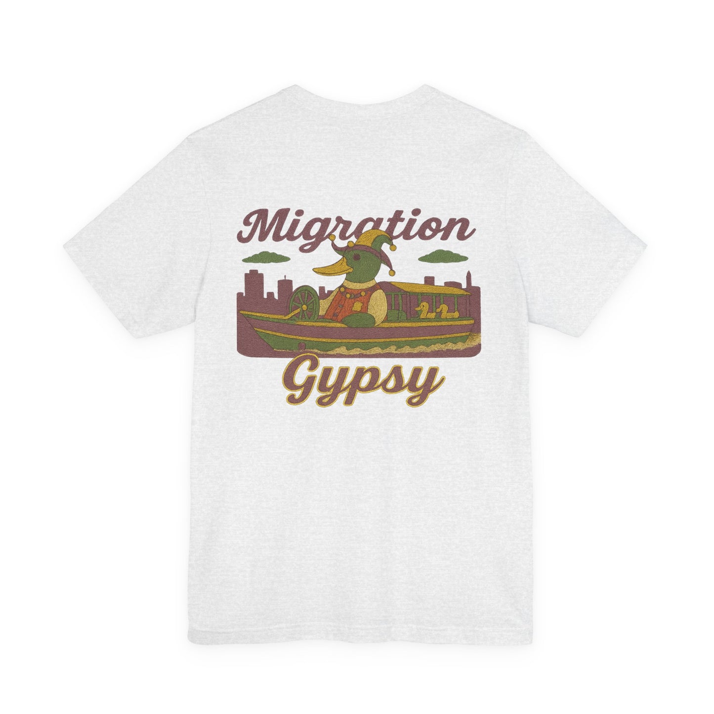 Migration Mardi Gras Vintage Duck Boat Travel Tee
