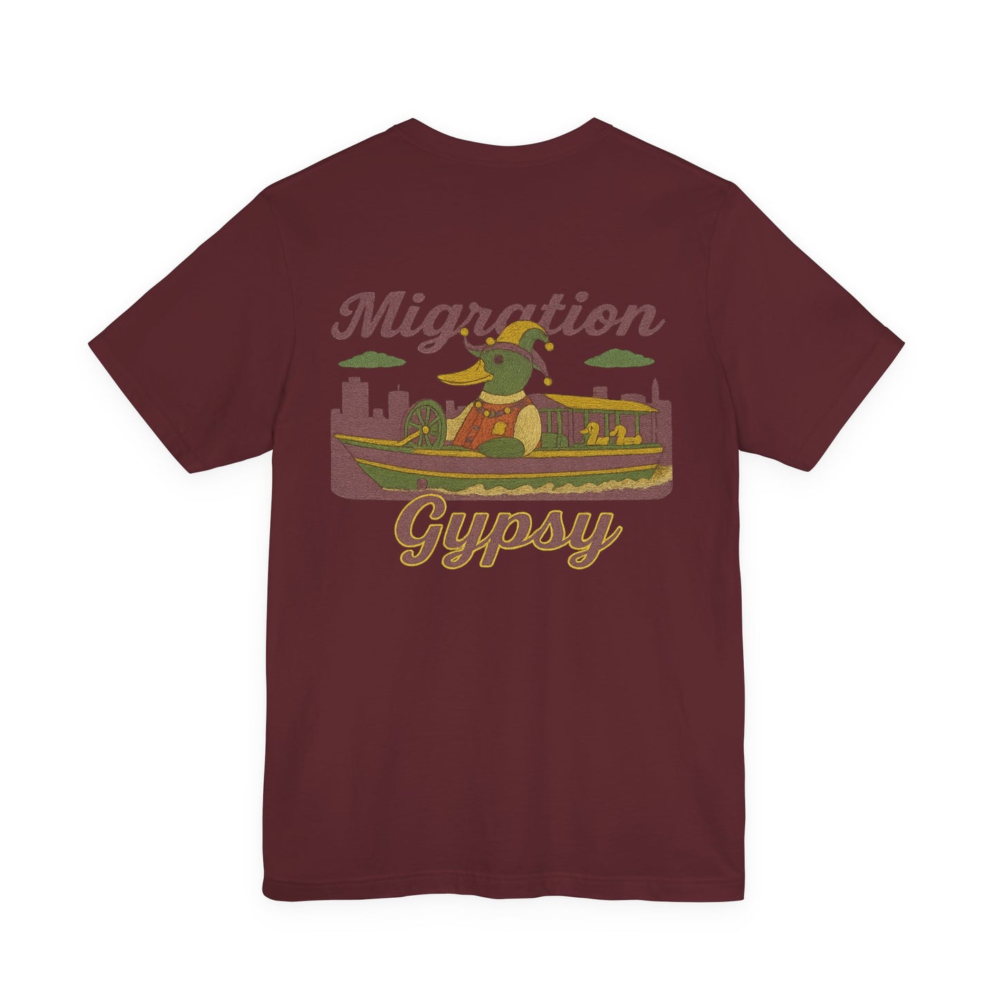 Migration Mardi Gras Vintage Duck Boat Travel Tee