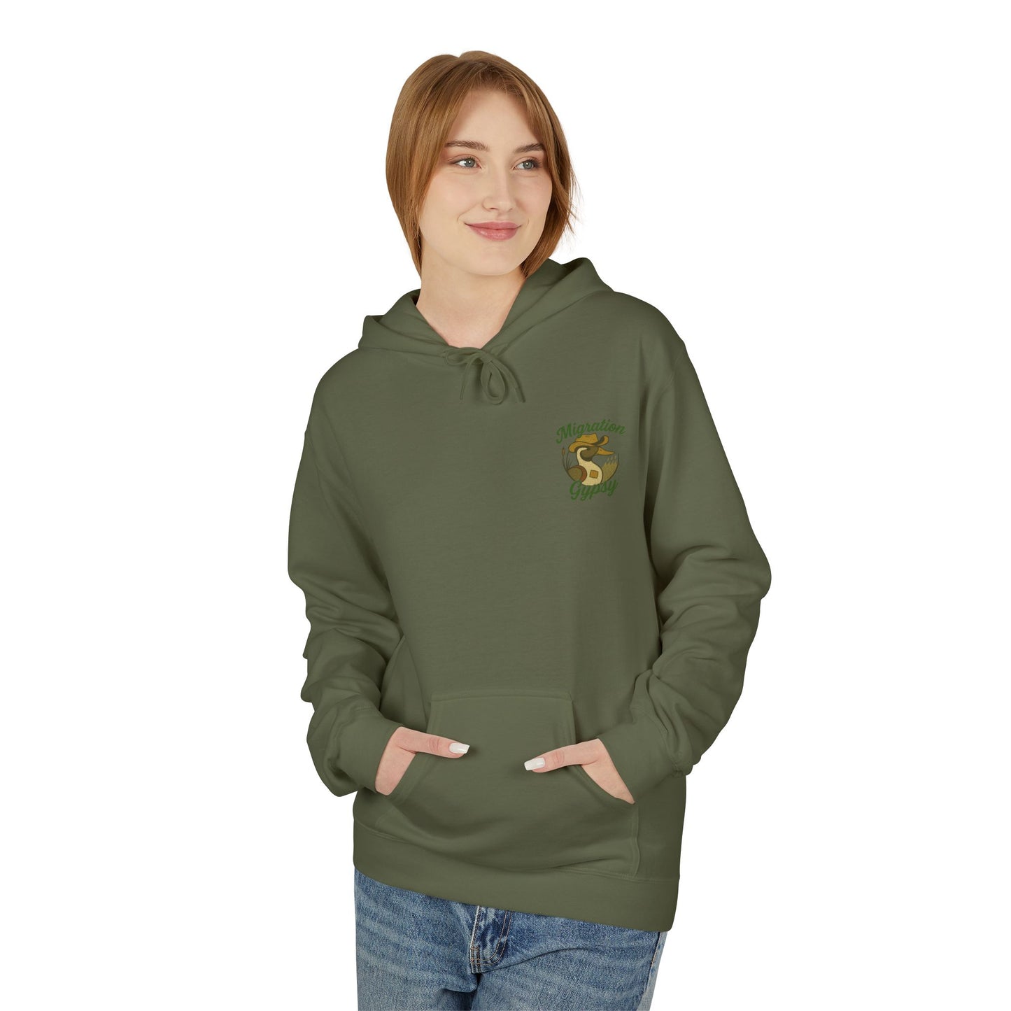 Pintail Migration Gypsy Hoodie — Vintage Outdoors Travel Logo Pullover