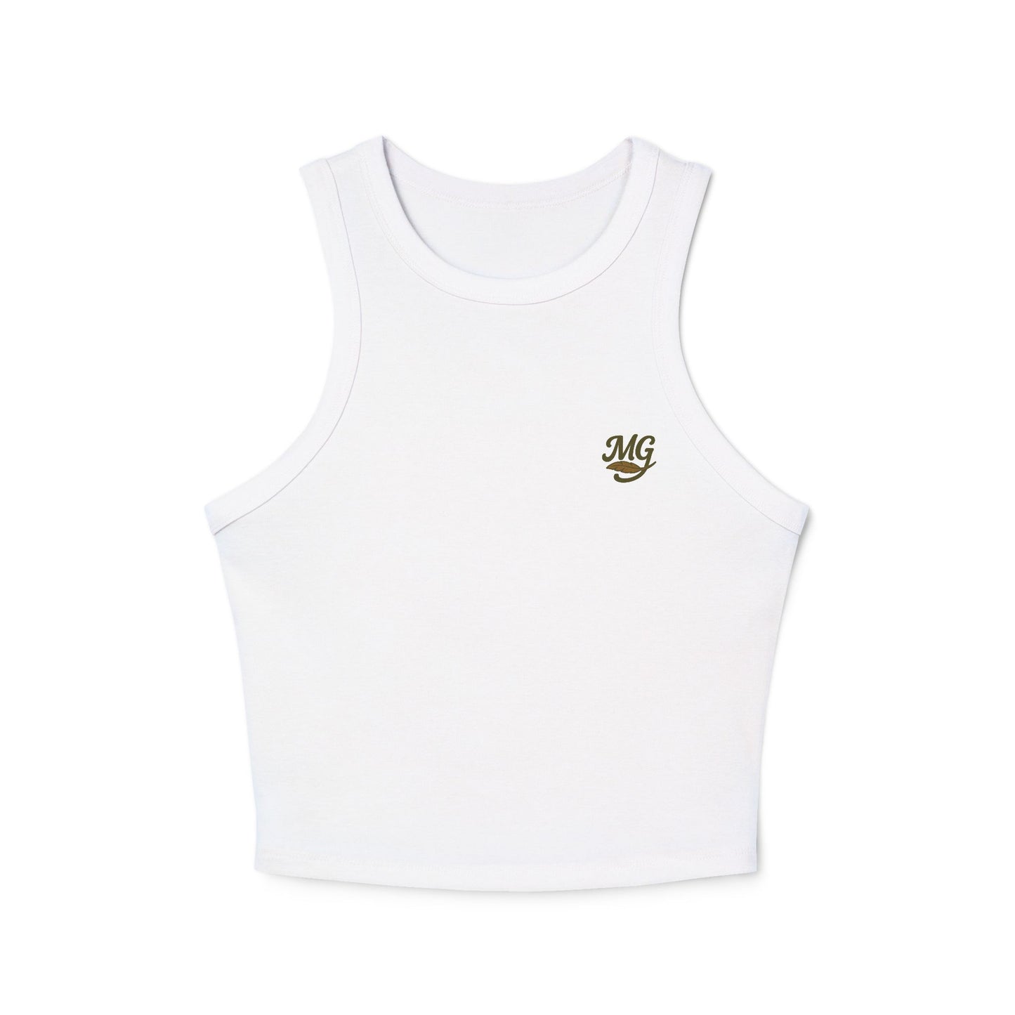 Women's Fitted Micro Mallard Rib Racer Tank Top MG Front