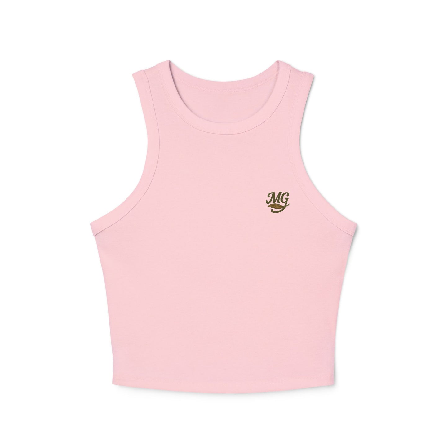 Women's Fitted Micro Mallard Rib Racer Tank Top MG Front