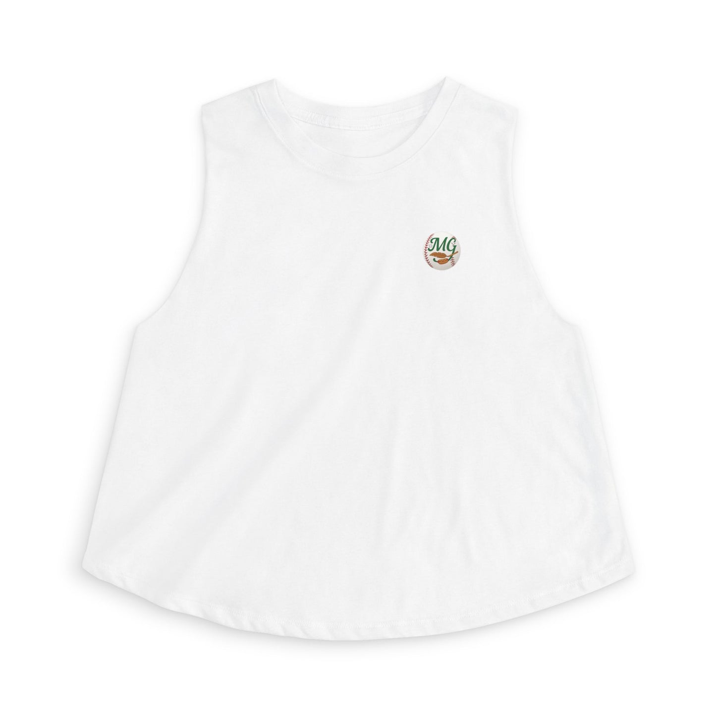 Crop Top — Retro Malibu Surf Pintail Baseball