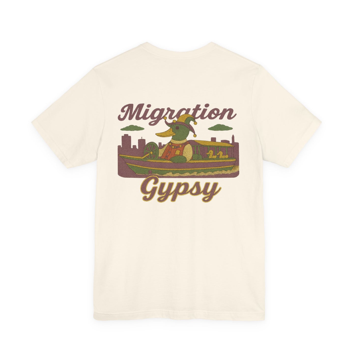 Migration Mardi Gras Vintage Duck Boat Travel Tee