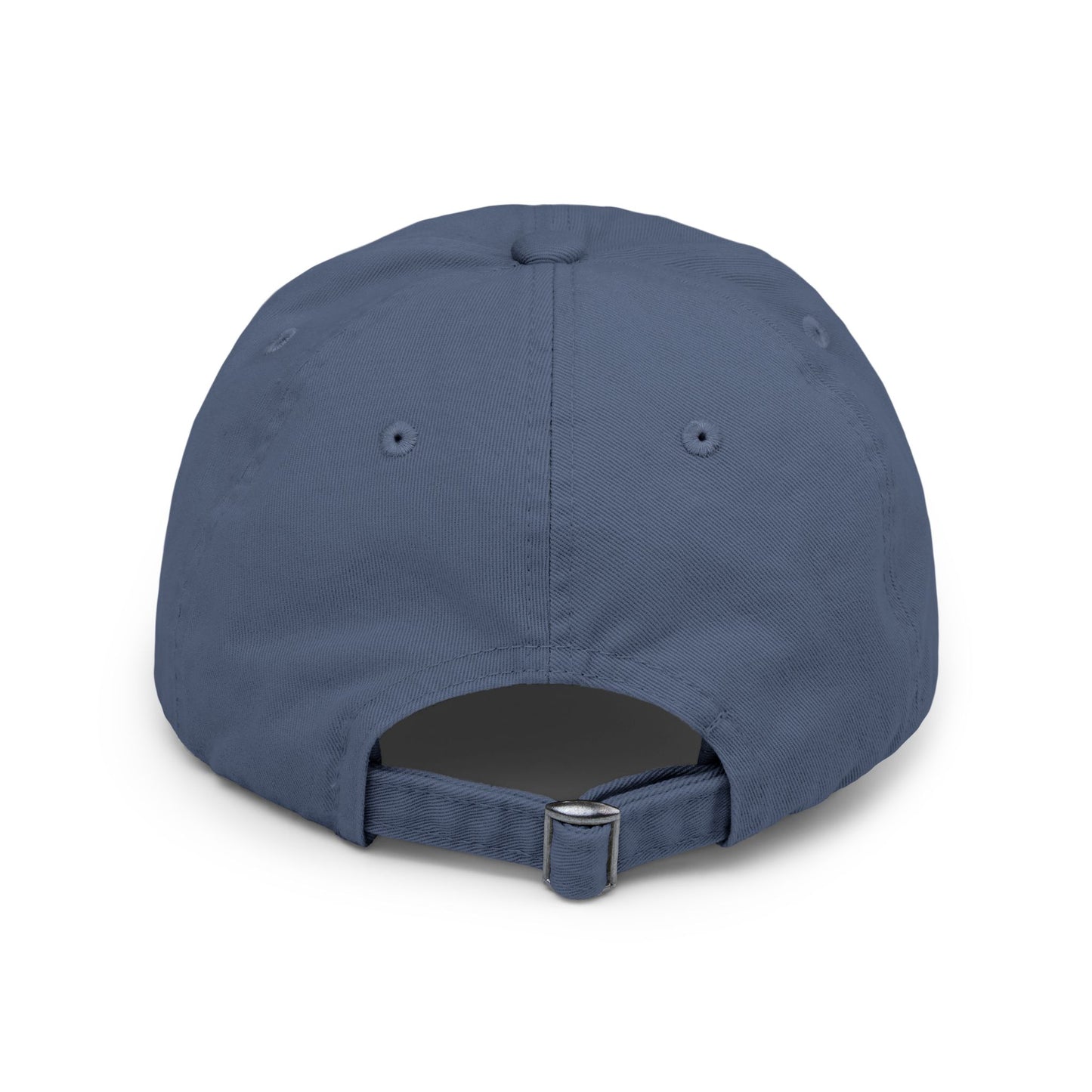 Distressed Black Cap with MG Logo & Feather — Vintage Casual Baseball Hat