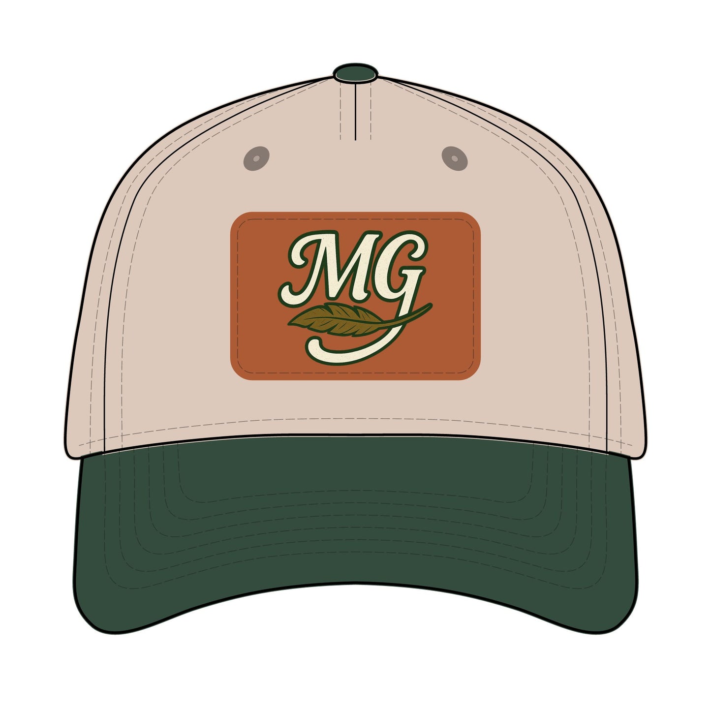 Combo MG Leather Patch Baseball Cap — Unisex 46 Combos
