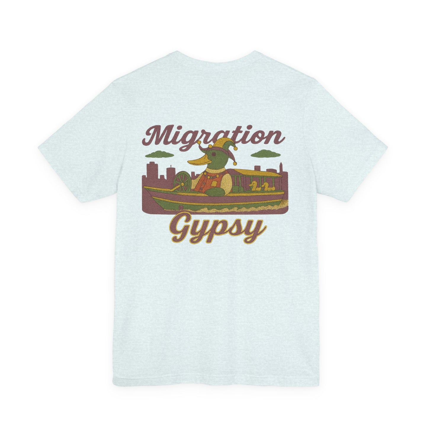 Migration Mardi Gras Vintage Duck Boat Travel Tee