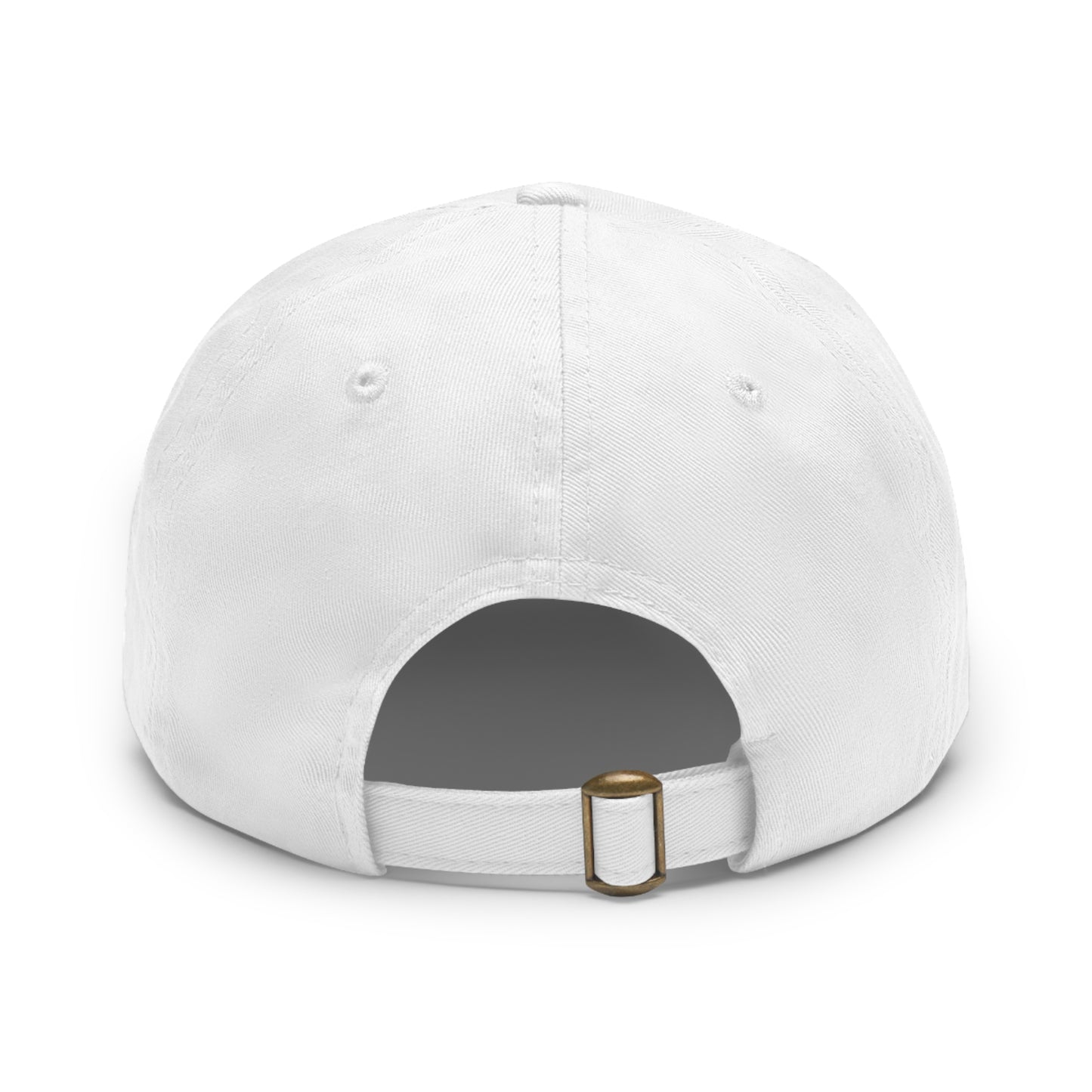 MG Leather Patch Dad Hat — Monogrammed Vintage Leaf Baseball Cap