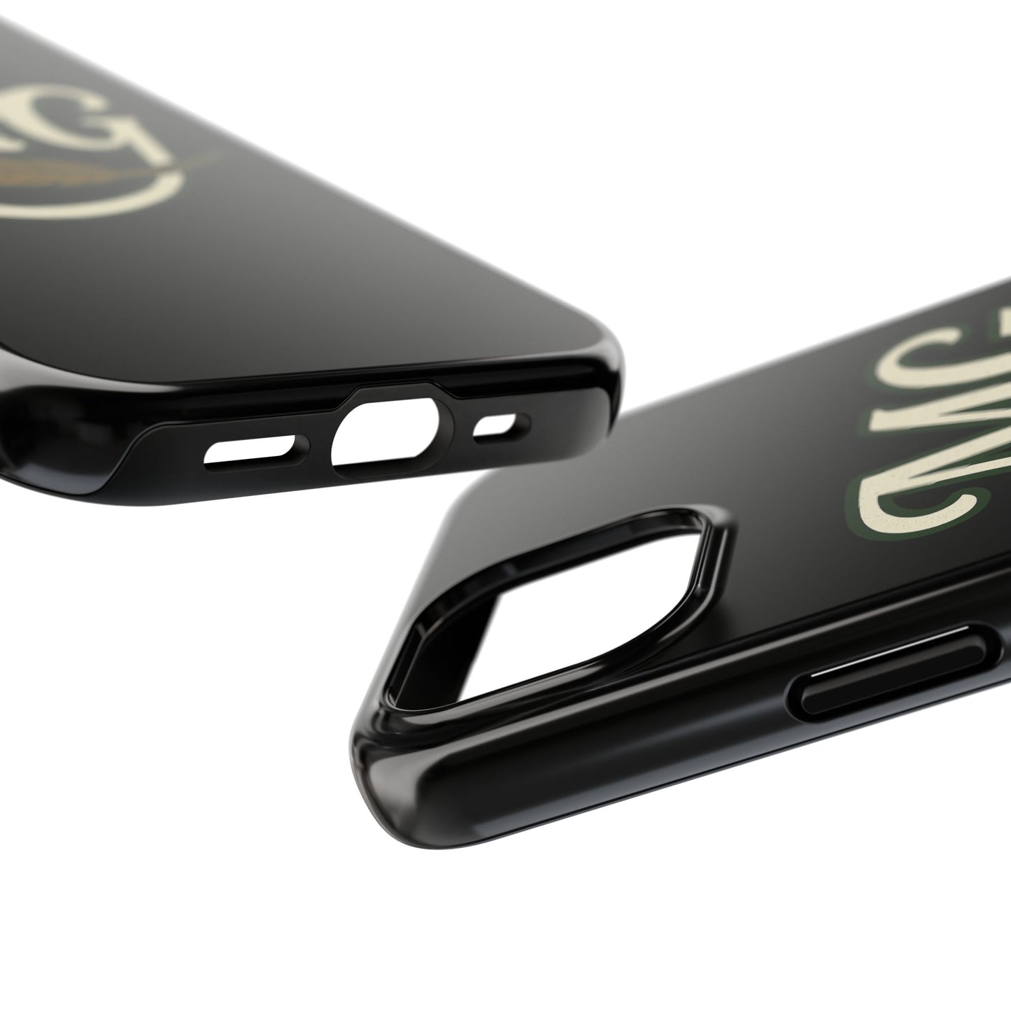 MG Leaf Light Logo Tough Phone Case — Protective Retro Monogram Phone Case