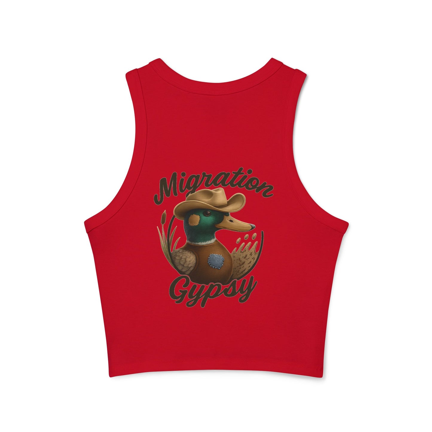 Women's Fitted Micro Mallard Rib Racer Tank Top MG Front