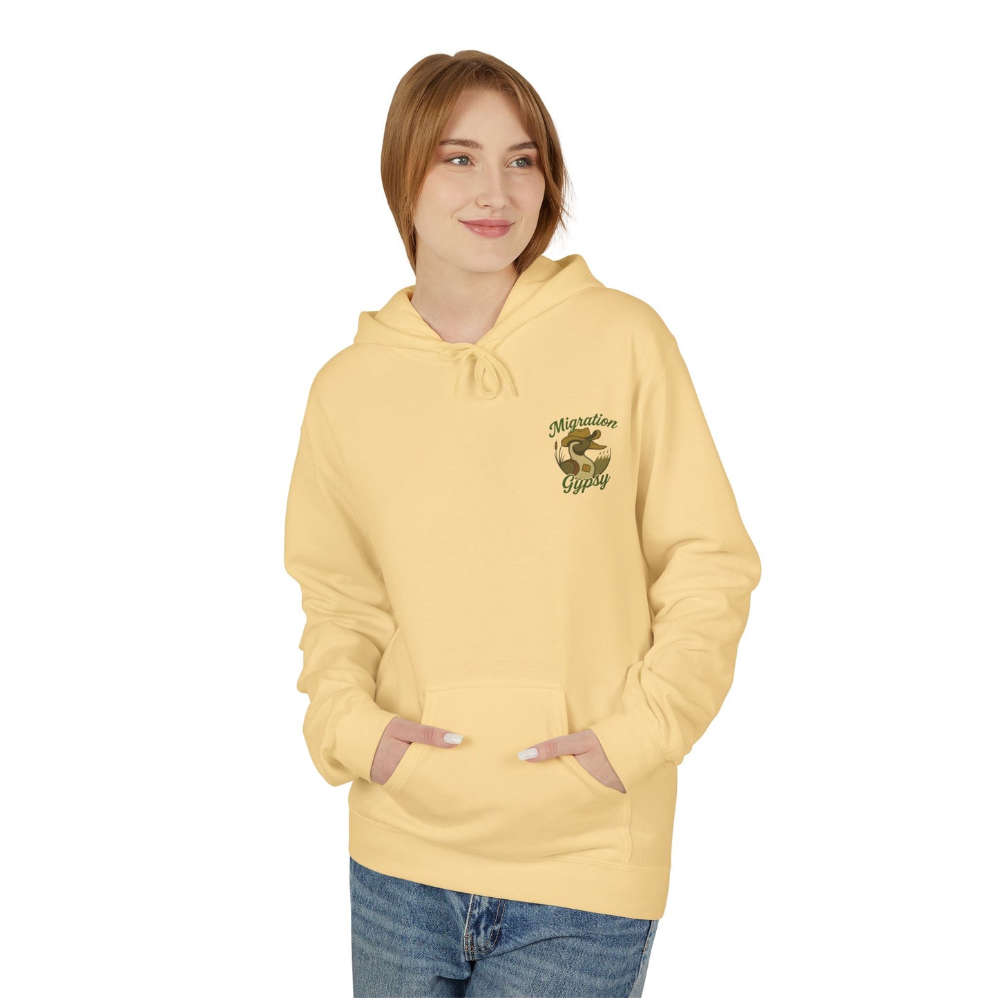 Pintail Migration Gypsy Hoodie — Vintage Outdoors Travel Logo Pullover