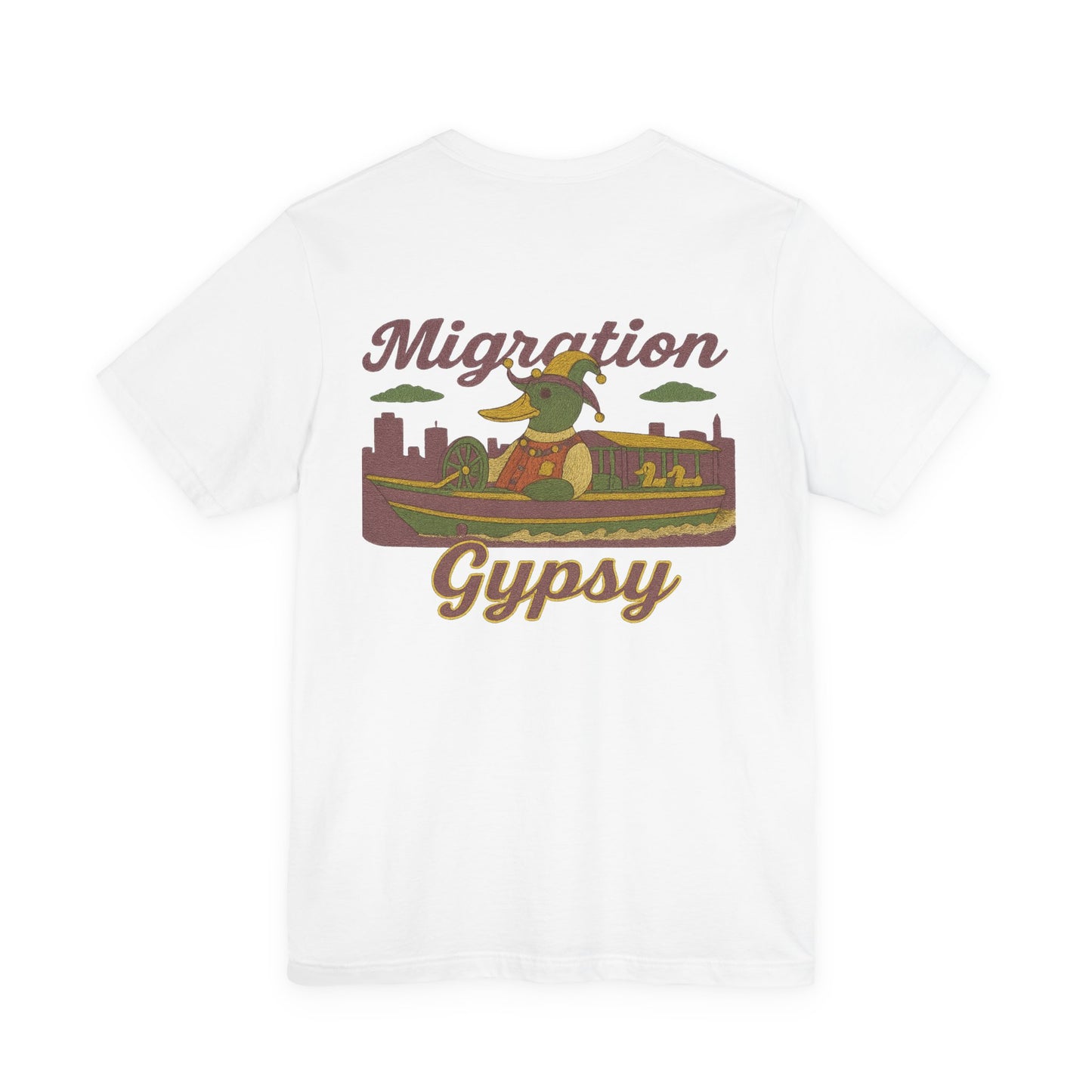 Migration Mardi Gras Vintage Duck Boat Travel Tee