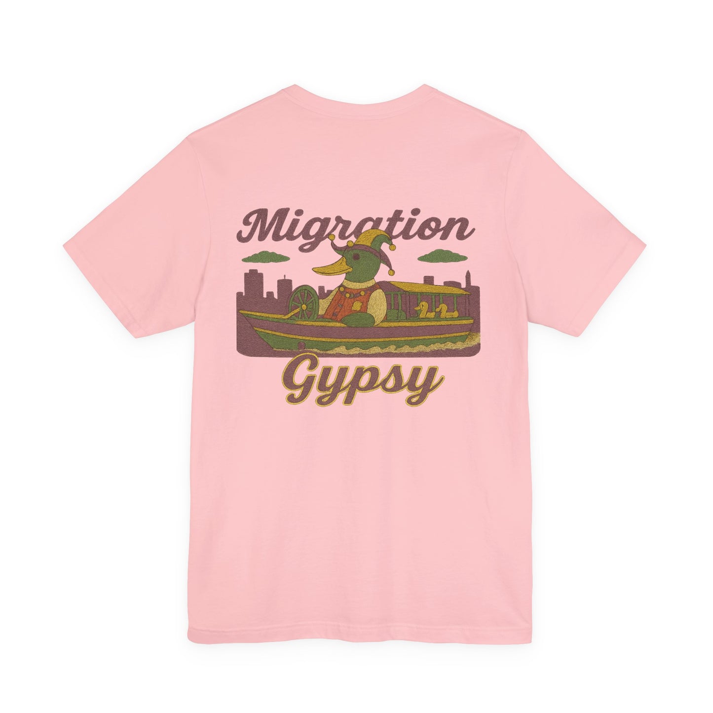 Migration Mardi Gras Vintage Duck Boat Travel Tee