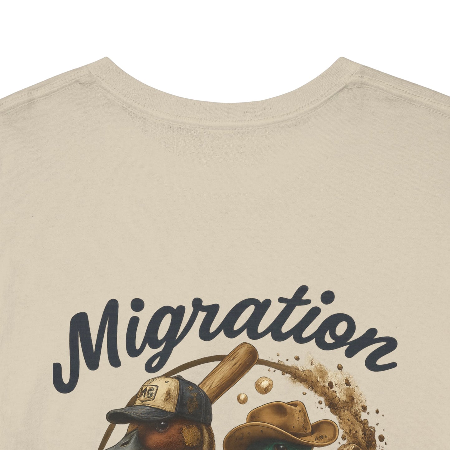 Migration Gypsies T‑Shirt — Front Baseball MG, Player Sleeves