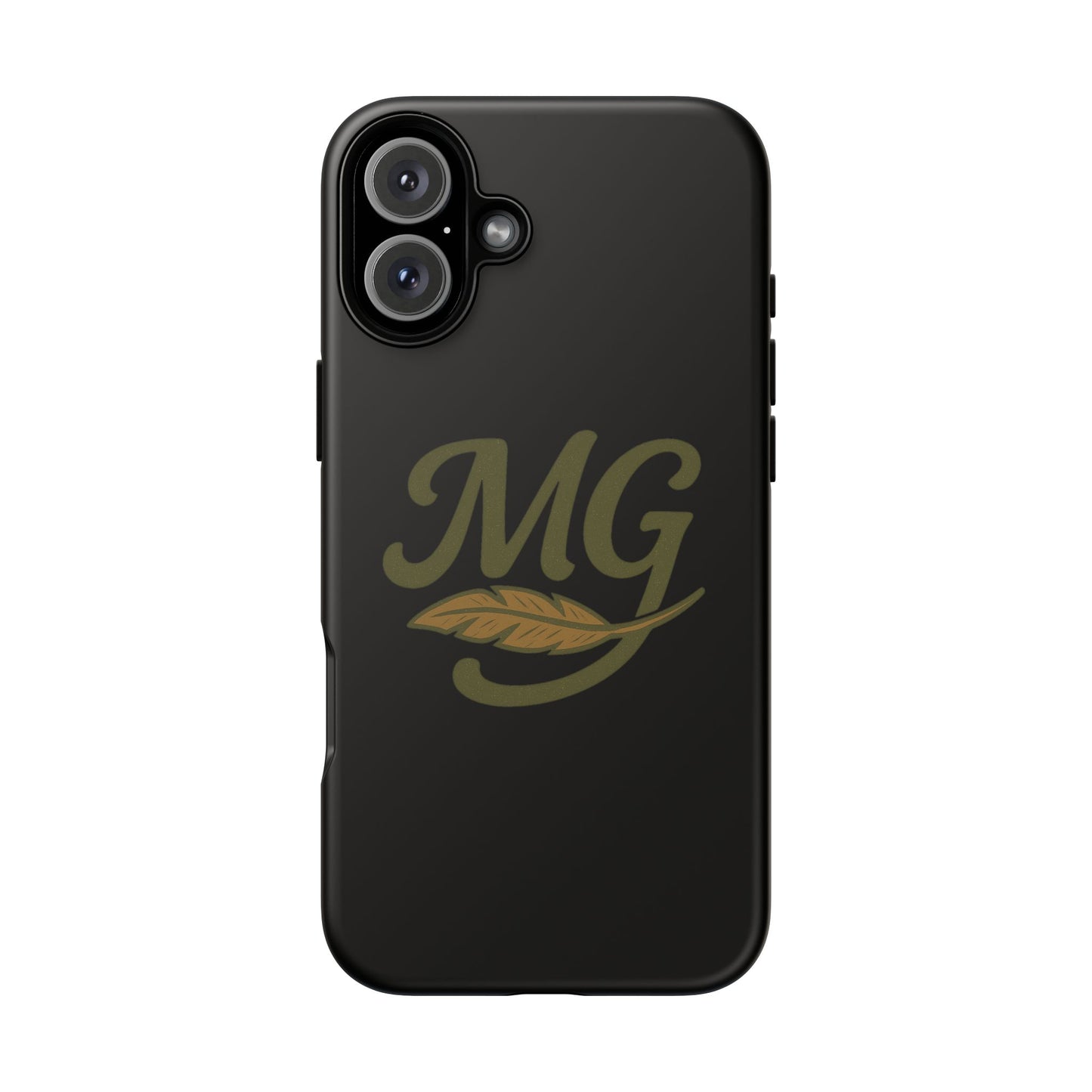 Tough Cases Phone Case — MG Dark Monogram with Leaf Graphic