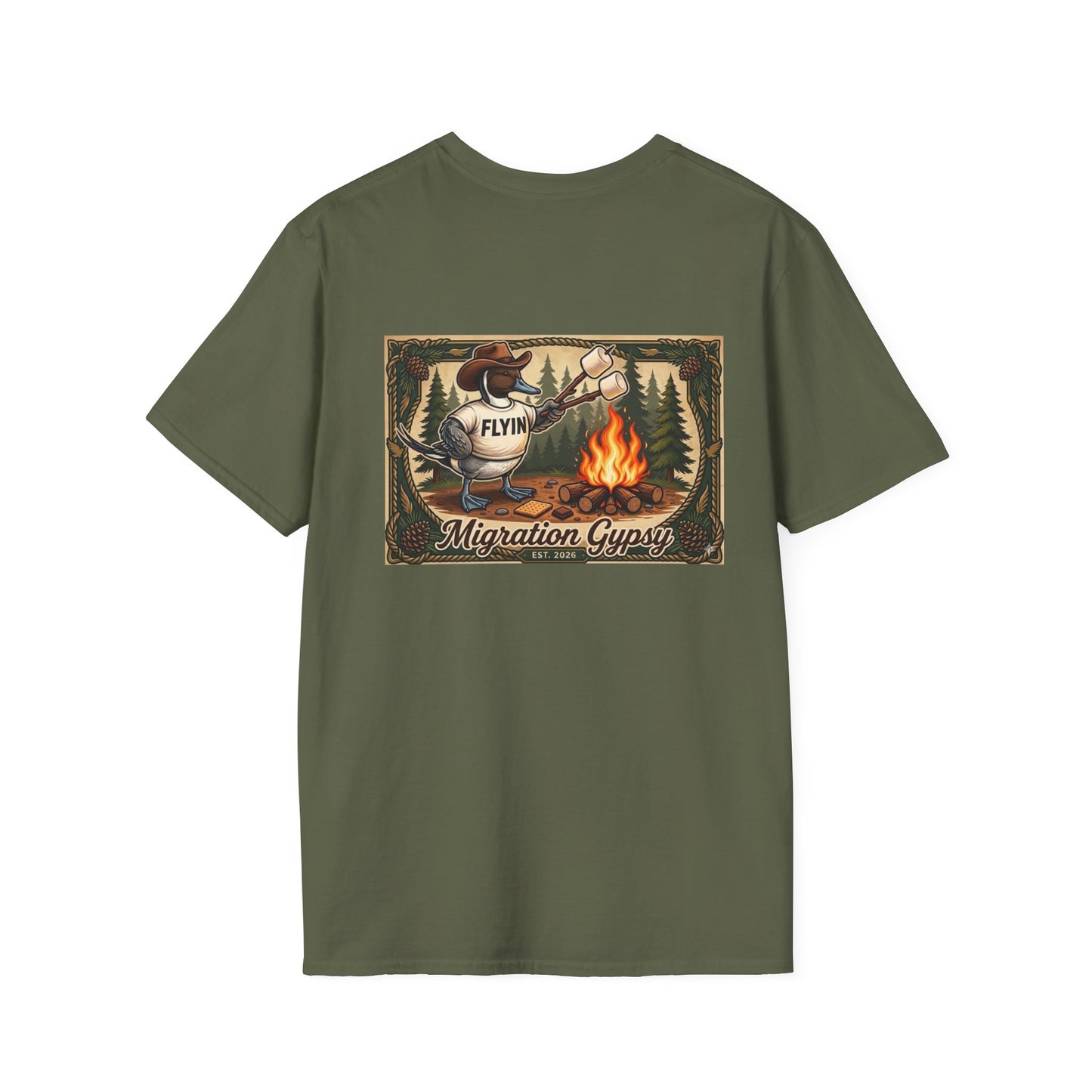 Flyin' Campfire T-Shirt — 2 Back Styles