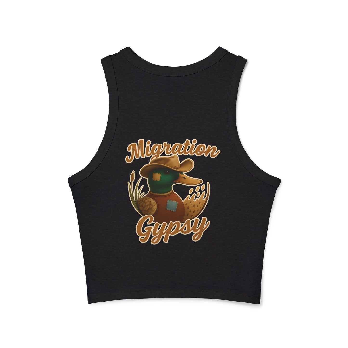Women's Fitted Micro Mallard Rib Racer Tank Top MG Front