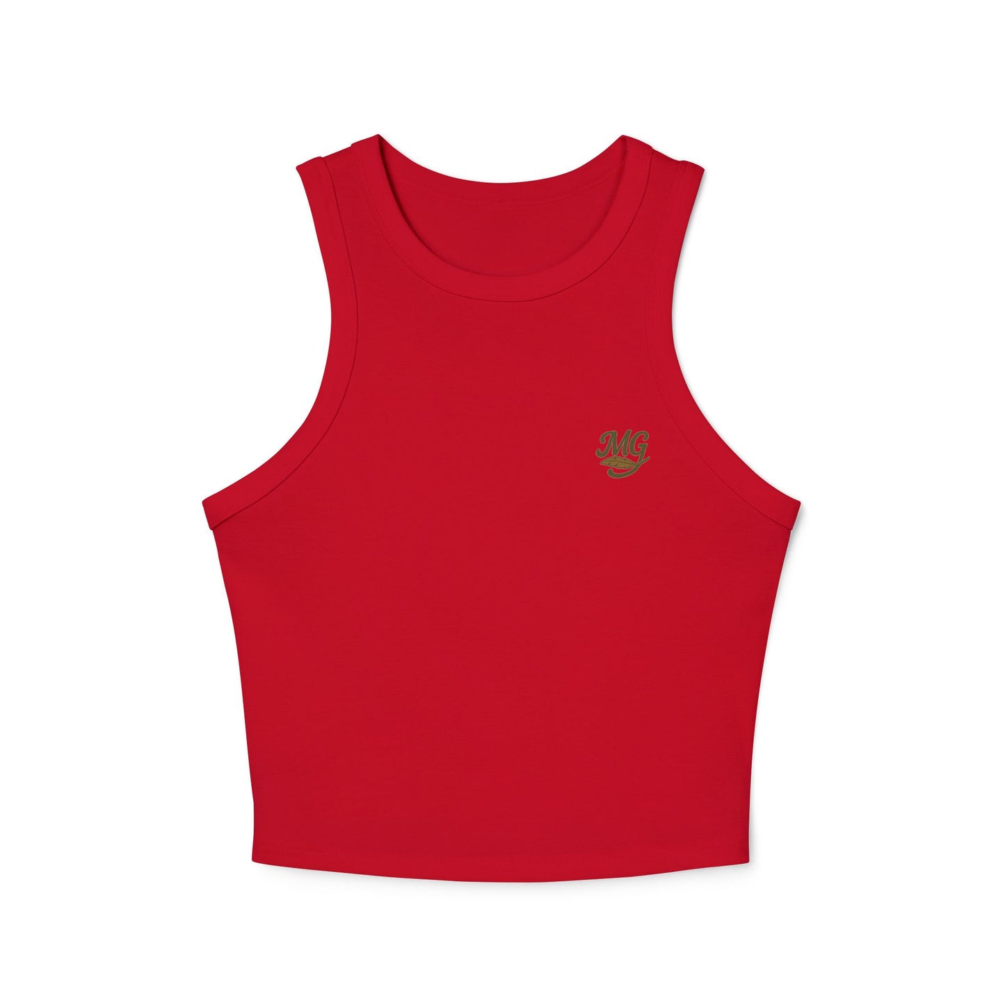 Women's Fitted Micro Mallard Rib Racer Tank Top MG Front