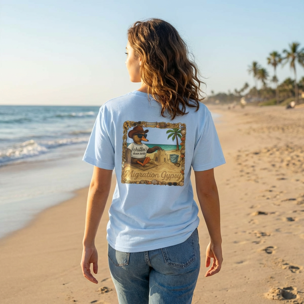 Gypsy Beach Scene "Chillin' Down South" Vintage Surf Tee