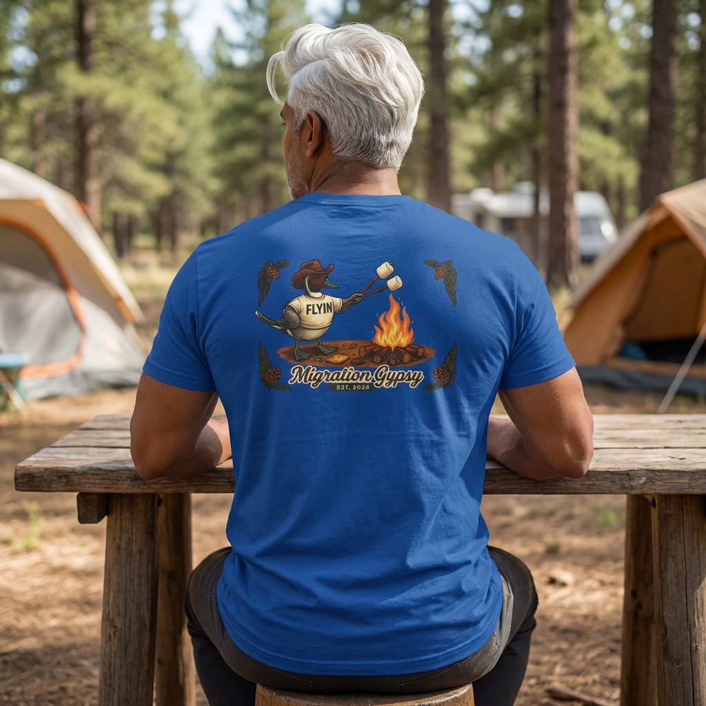 Flyin' Campfire T-Shirt — 2 Back Styles