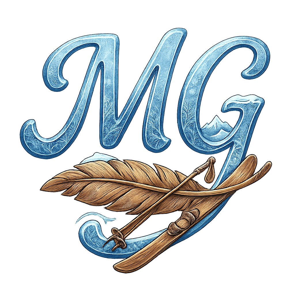 Long Sleeve MG Winter Front Snow Ski Pintail on Back Performance Tee