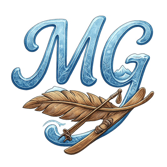 Long Sleeve MG Winter Front Snow Ski Pintail on Back Performance Tee