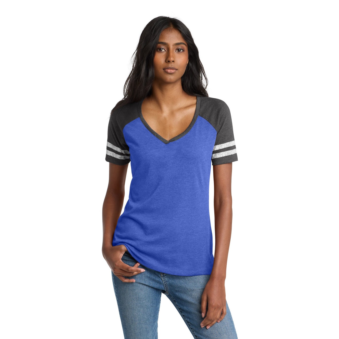 Vintage Women's V-Neck Pintail Baseball Tee