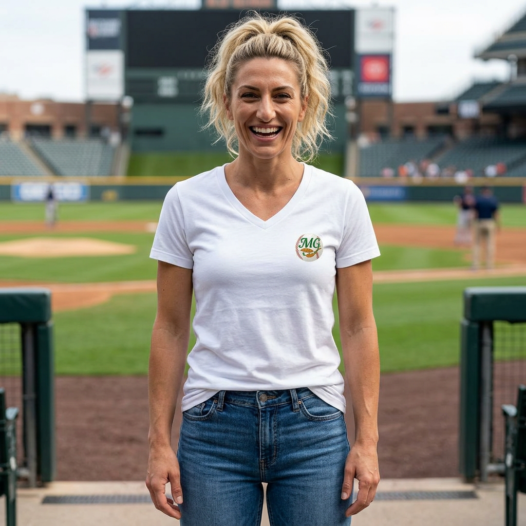 Vintage Women's V-Neck Pintail Baseball Tee