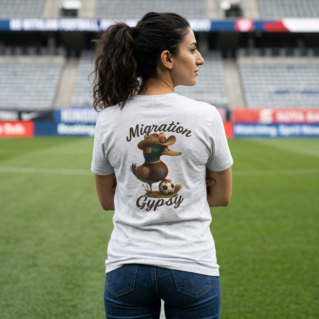 Soccer Migration Mallard Tee w/Soccer Ball Front Mallard Back