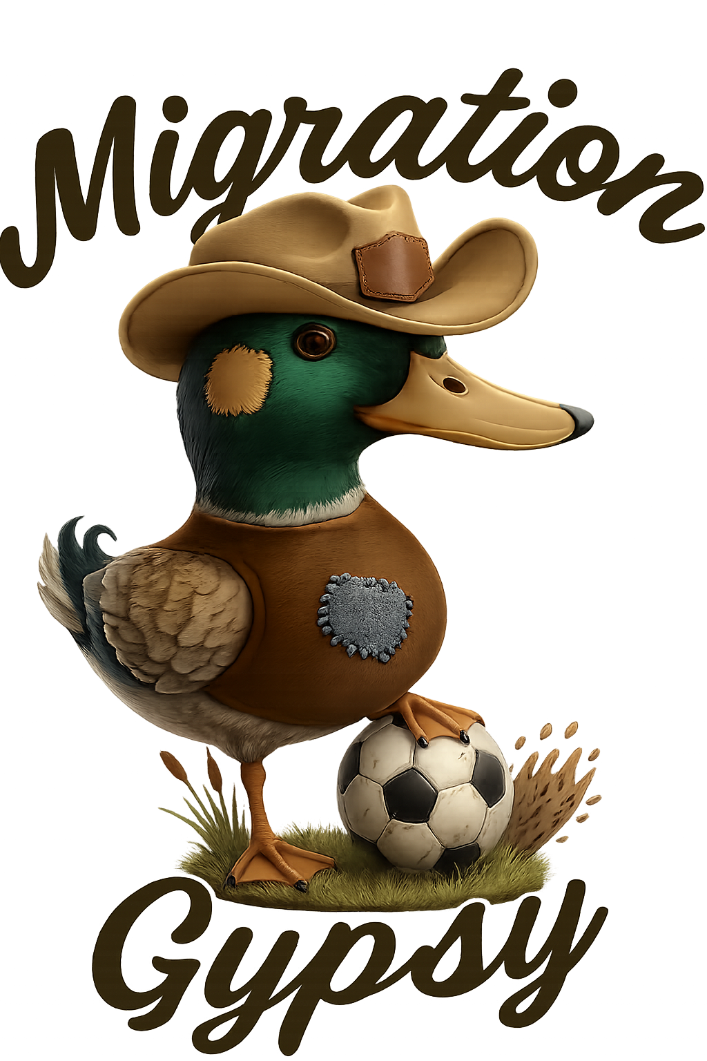 Soccer Migration Mallard Tee w/Soccer Ball Front Mallard Back
