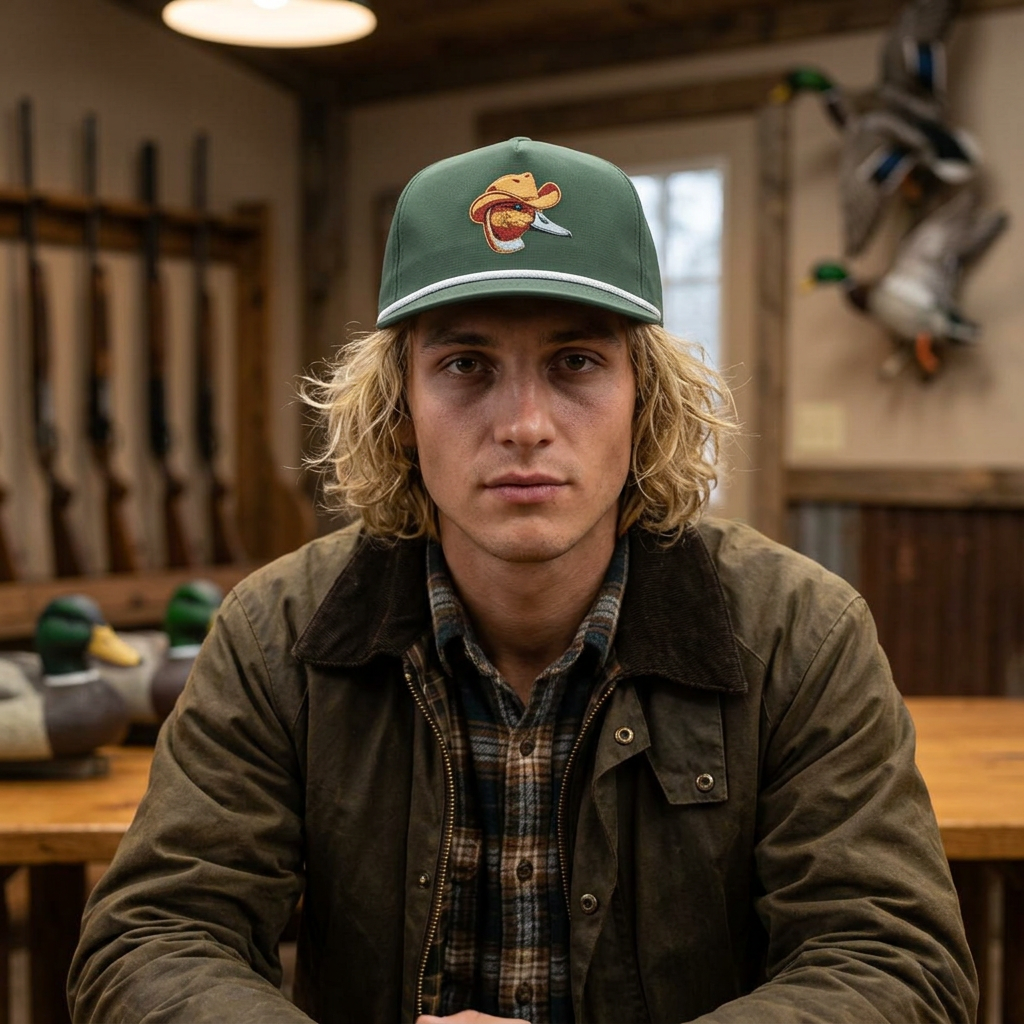 Sunwashed Pintail Embroidered Rope Trucker Hat