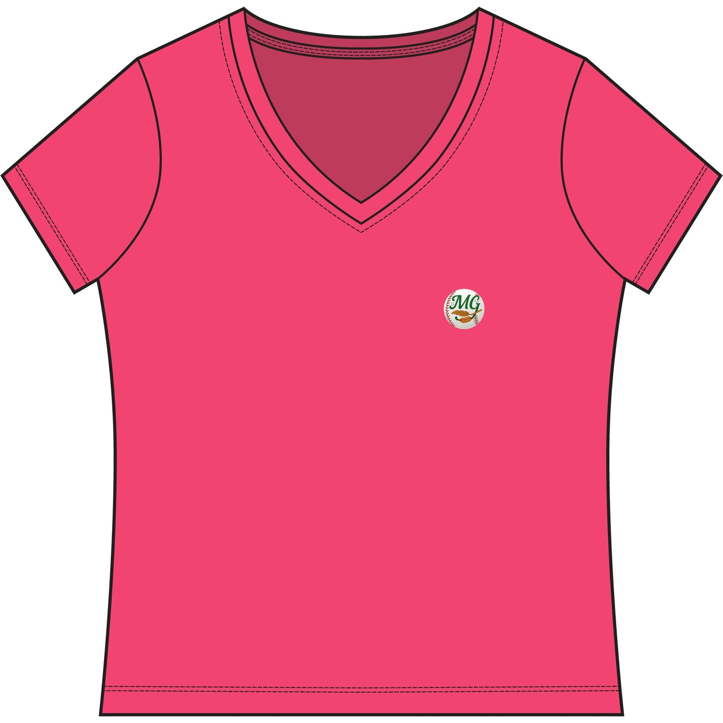Vintage Women's V-Neck Pintail Baseball Tee
