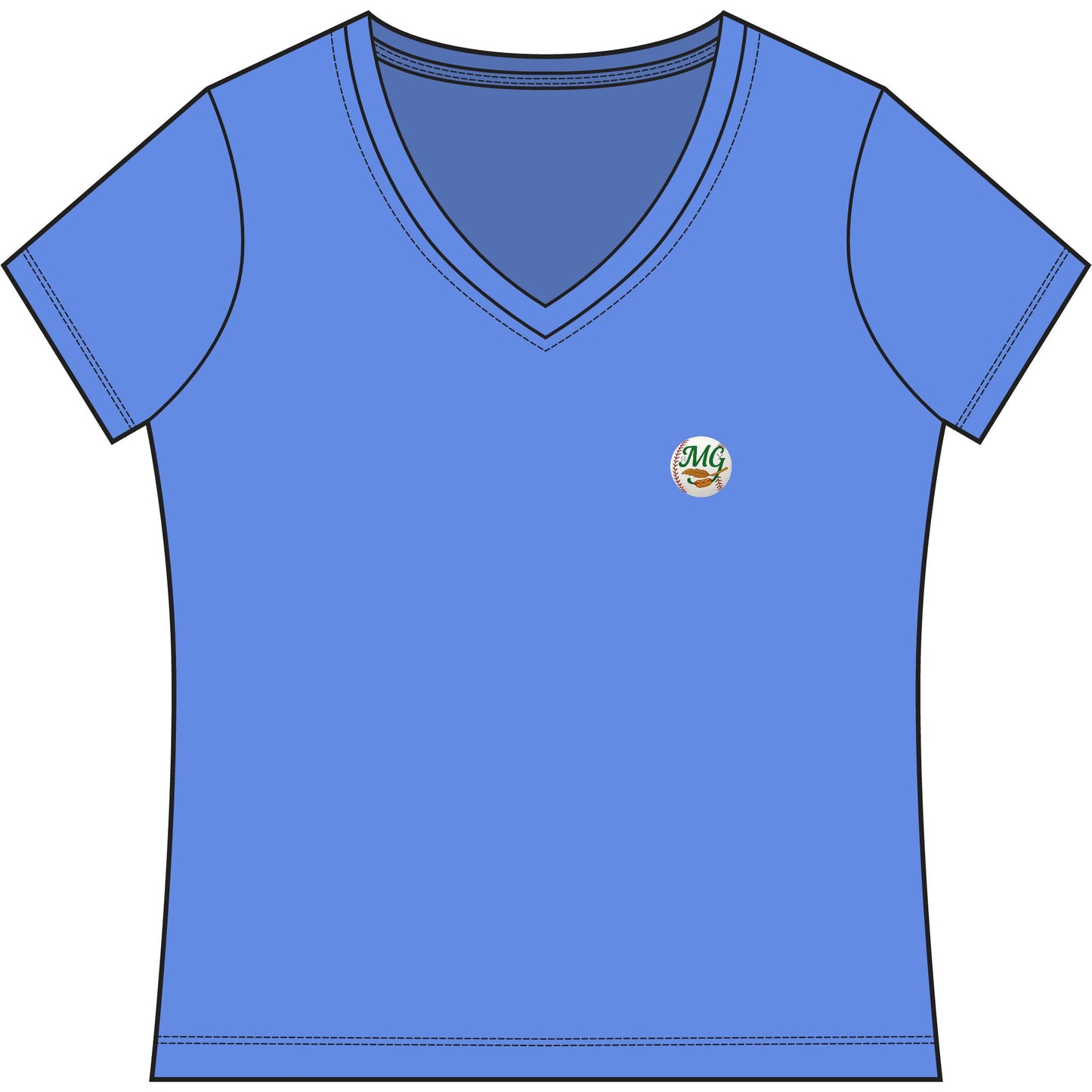 Vintage Women's V-Neck Pintail Baseball Tee