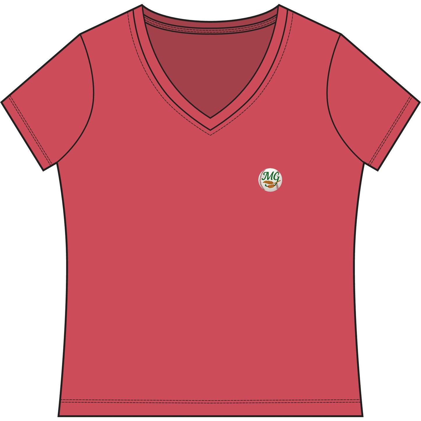 Vintage Women's V-Neck Pintail Baseball Tee