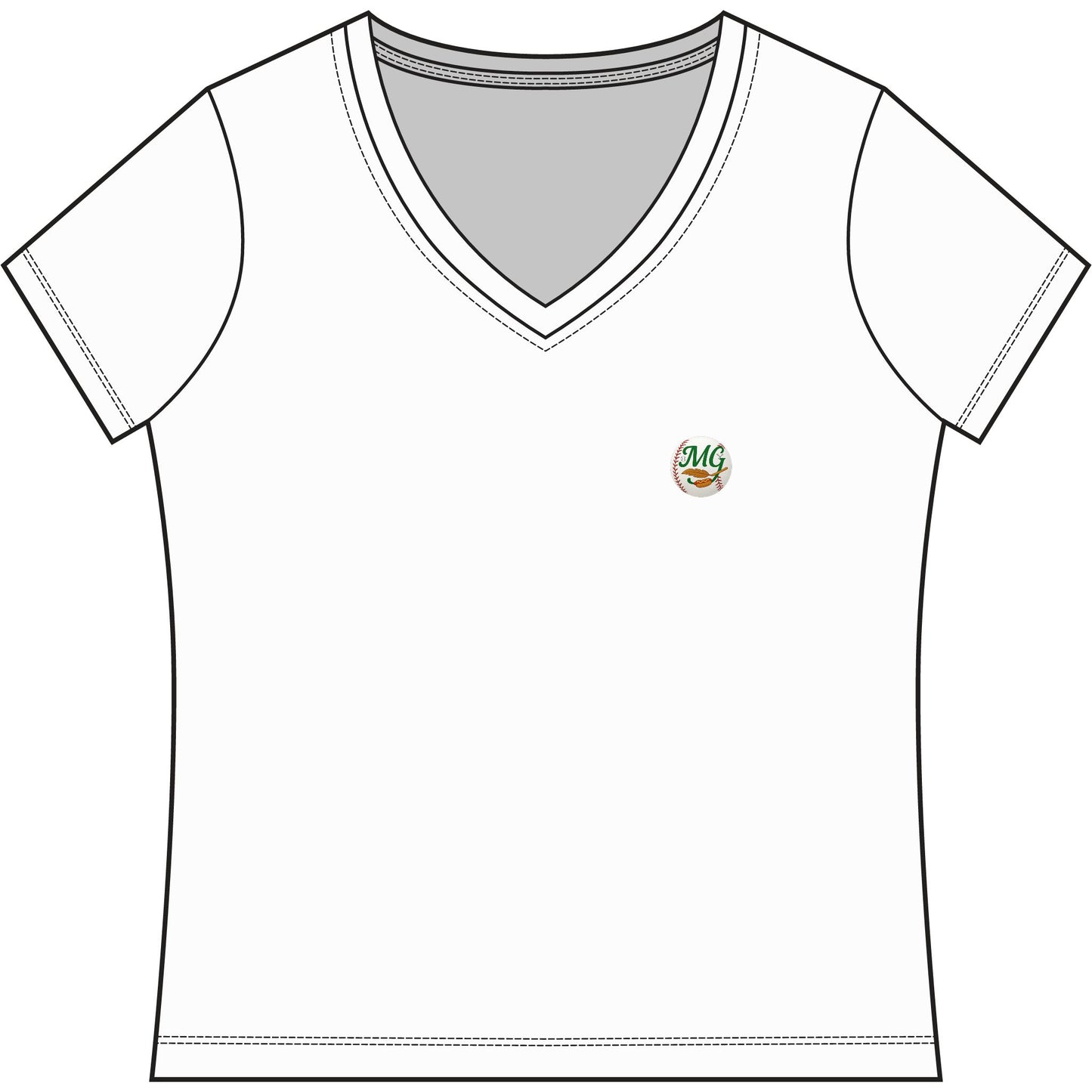 Vintage Women's V-Neck Pintail Baseball Tee