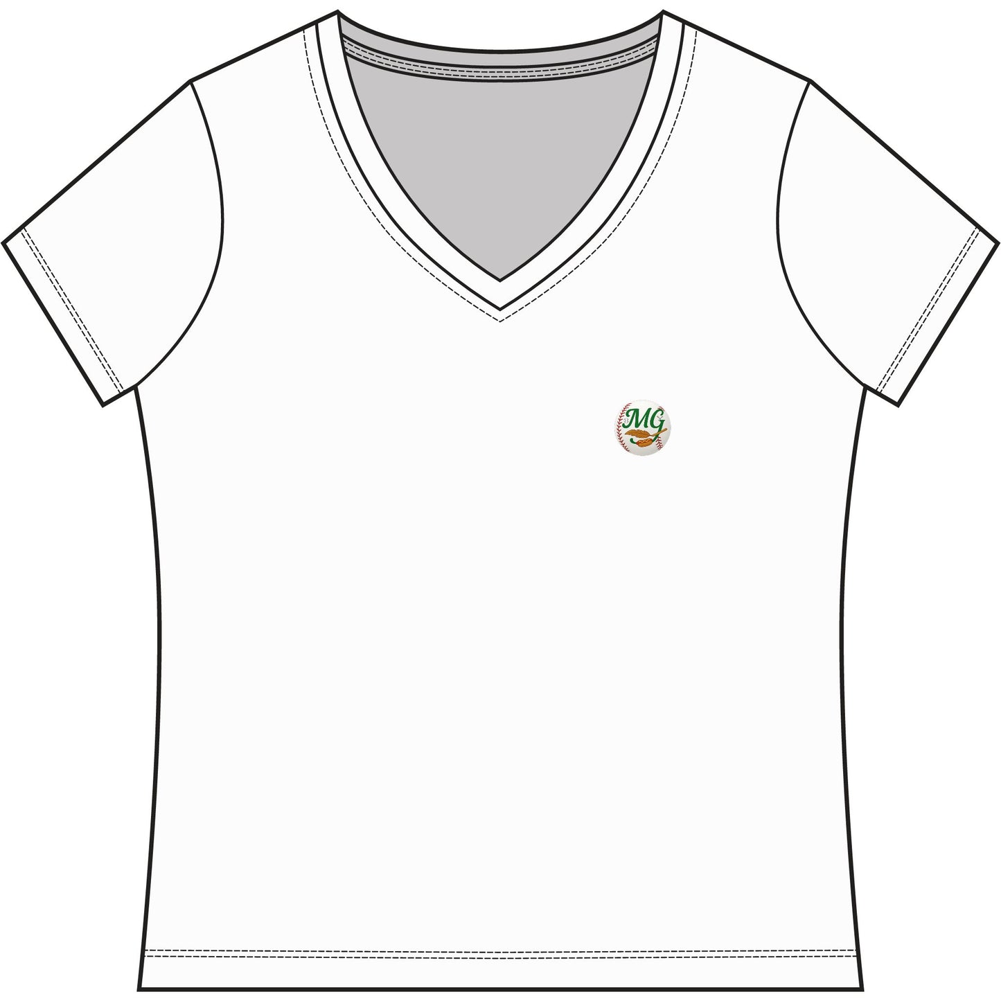 Vintage Women's V-Neck Pintail Baseball Tee