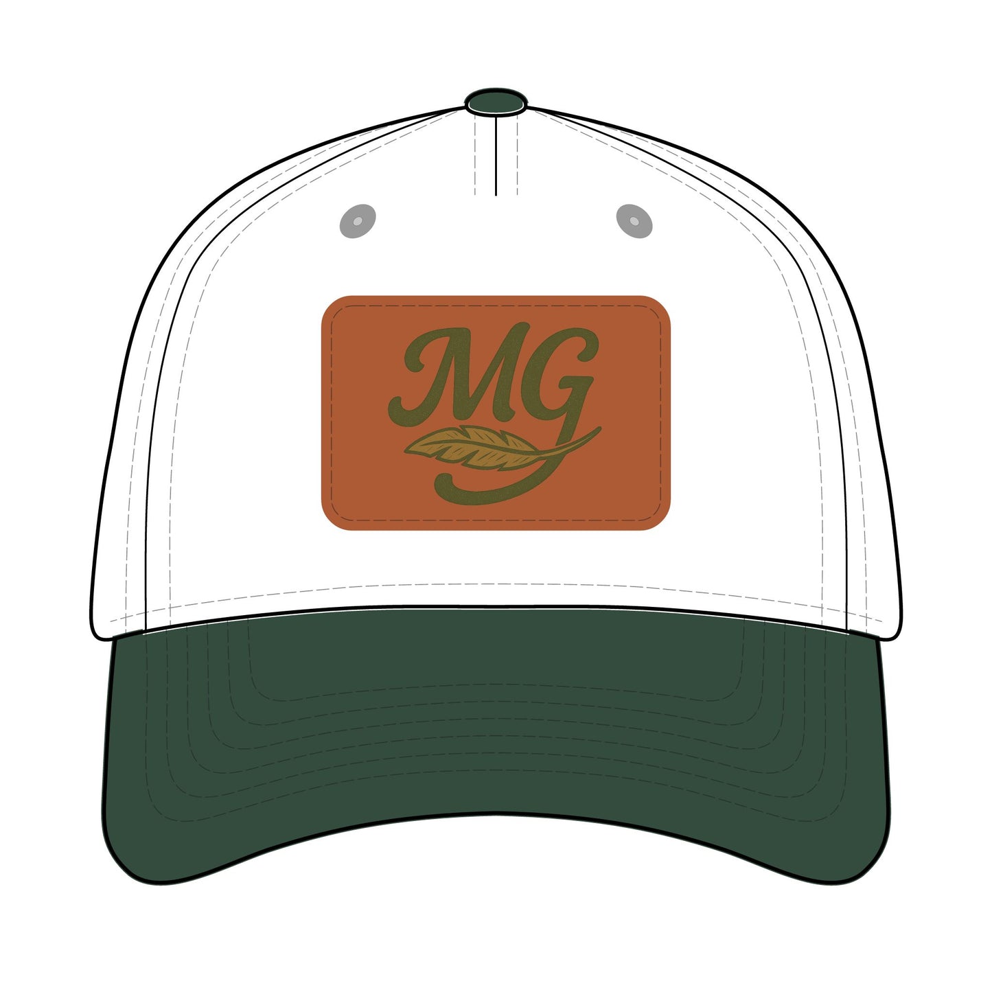 Combo MG Leather Patch Baseball Cap — Unisex 46 Combos