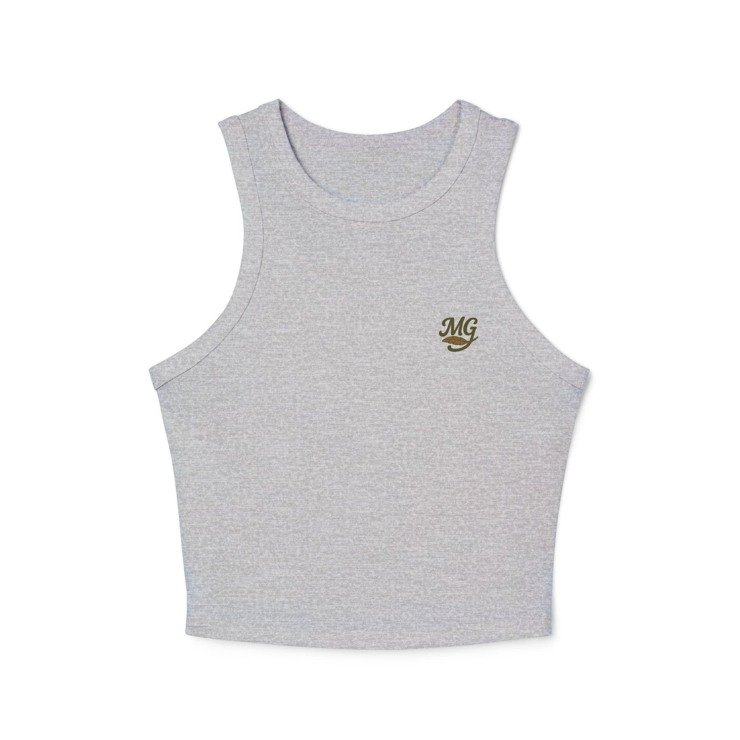 Women's Fitted Micro Mallard Rib Racer Tank Top MG Front