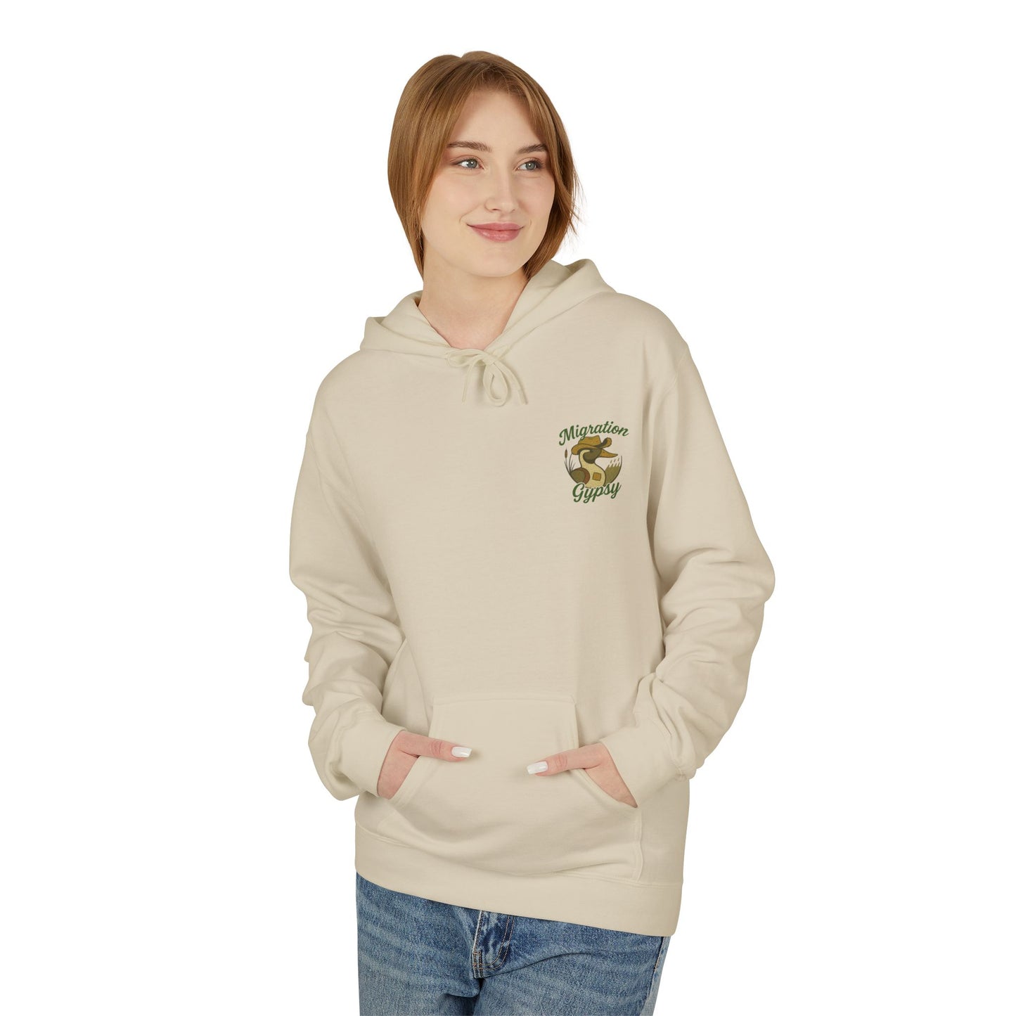 Pintail Migration Gypsy Hoodie — Vintage Outdoors Travel Logo Pullover