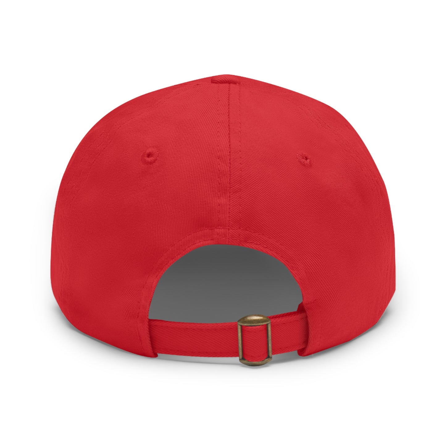 MG Leather Patch Dad Hat — Monogrammed Vintage Leaf Baseball Cap