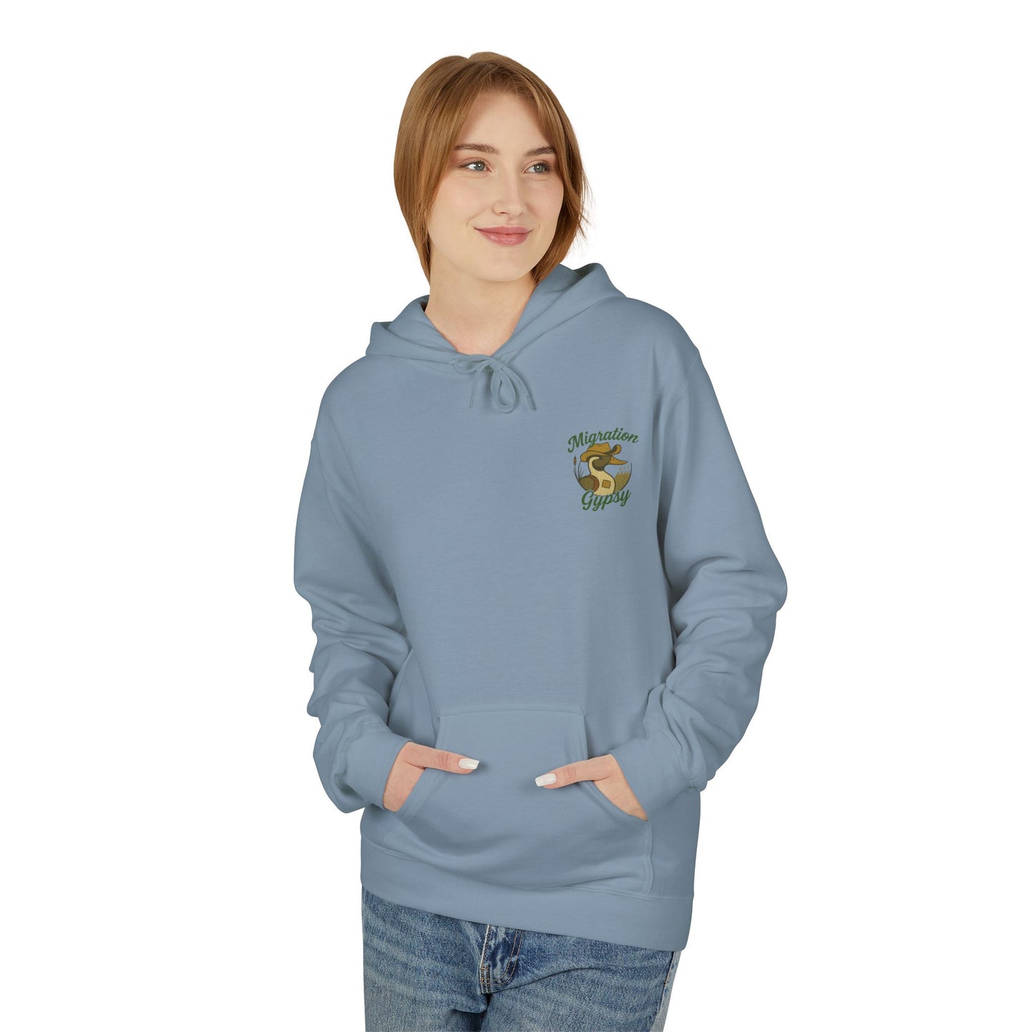 Pintail Migration Gypsy Hoodie — Vintage Outdoors Travel Logo Pullover