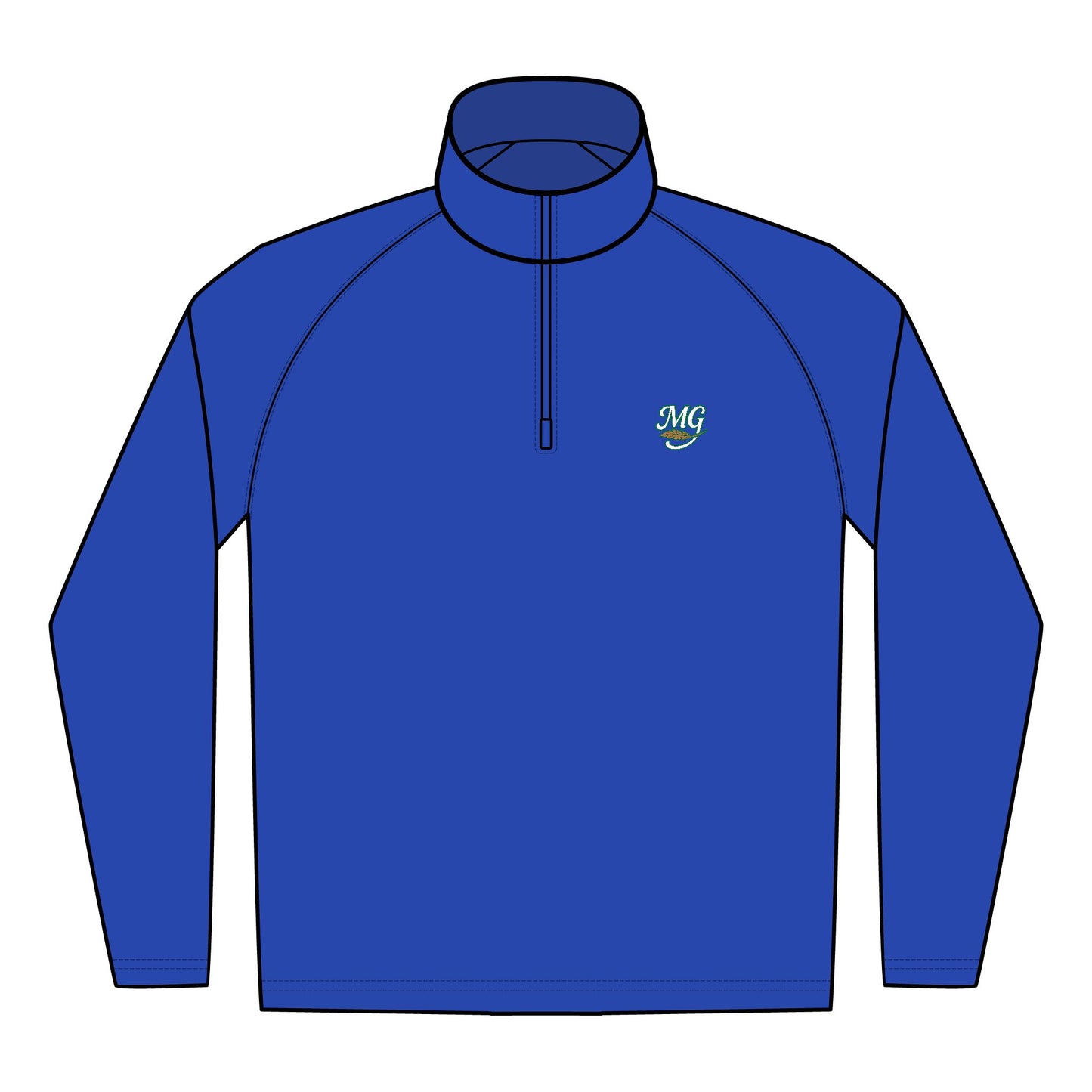 Quarter-Zip Pullover — Embroidered MG Logo Performance Top