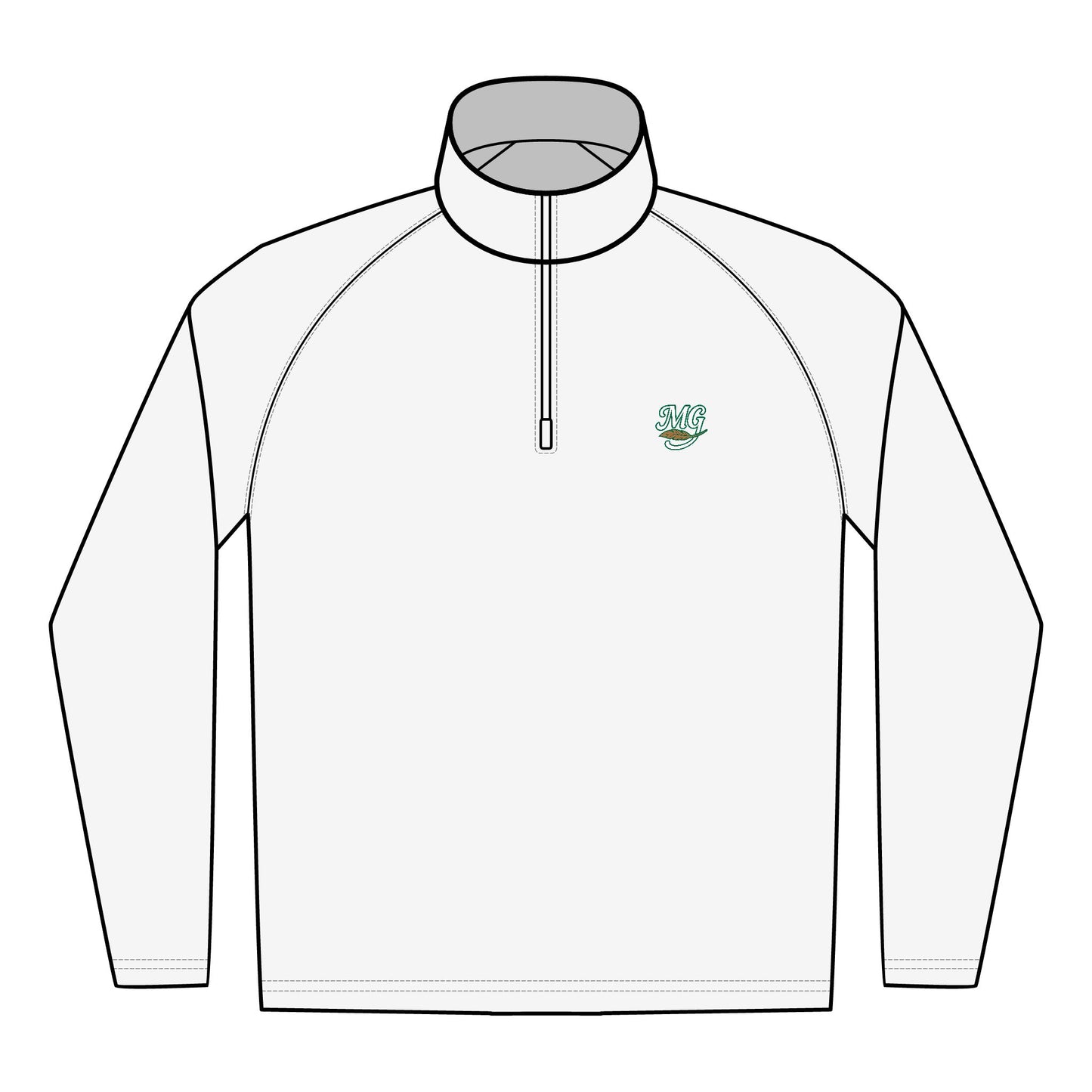 Quarter-Zip Pullover — Embroidered MG Logo Performance Top