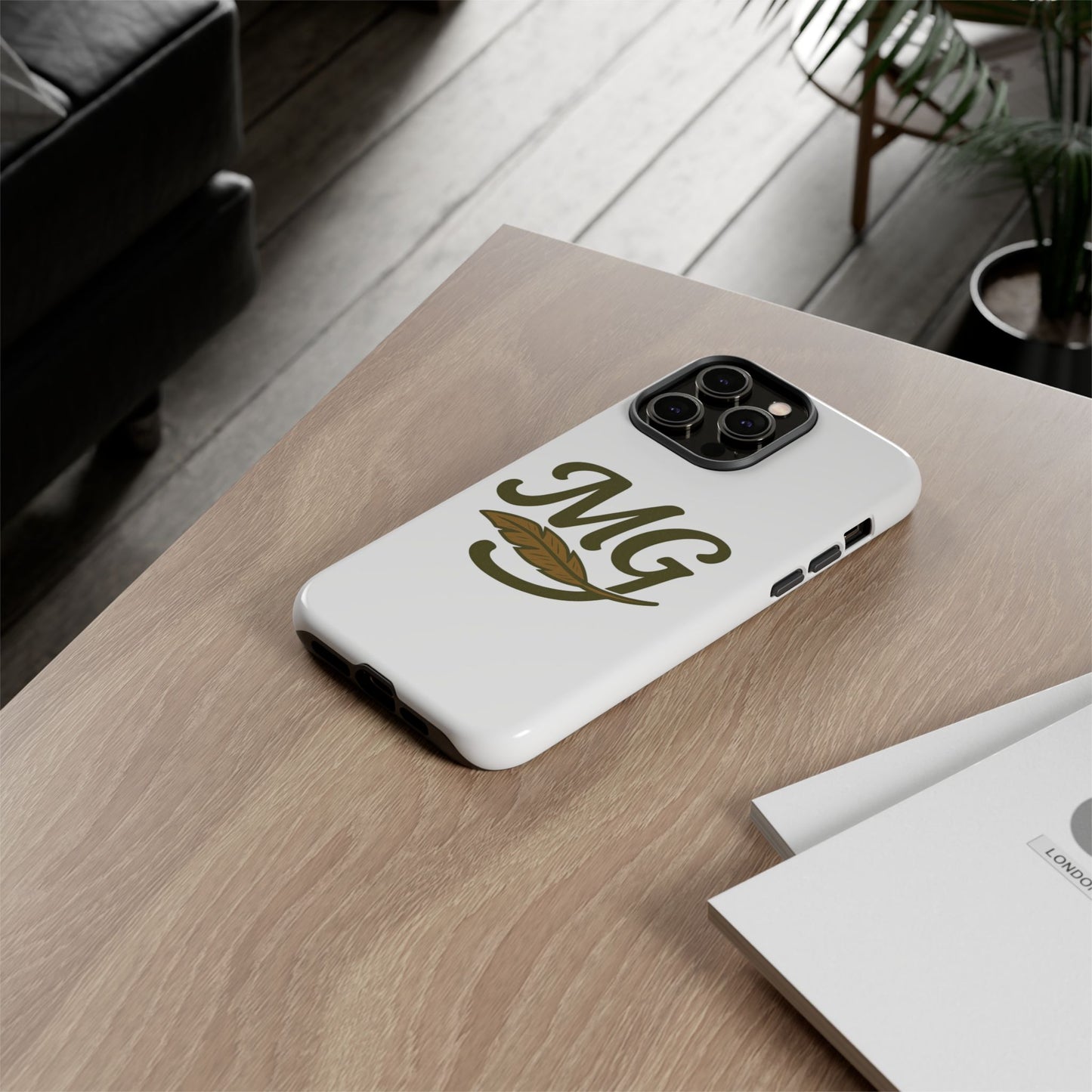 MG Leaf Tough Phone Case — Monogram Protective Phone Cover