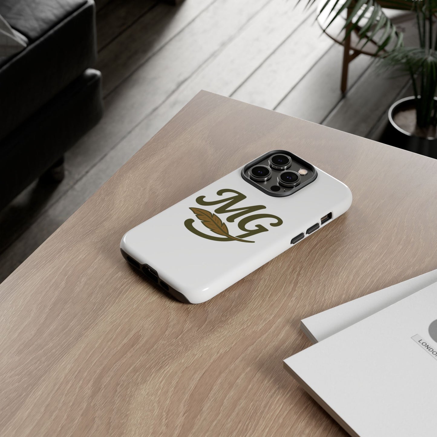 MG Leaf Tough Phone Case — Monogram Protective Phone Cover