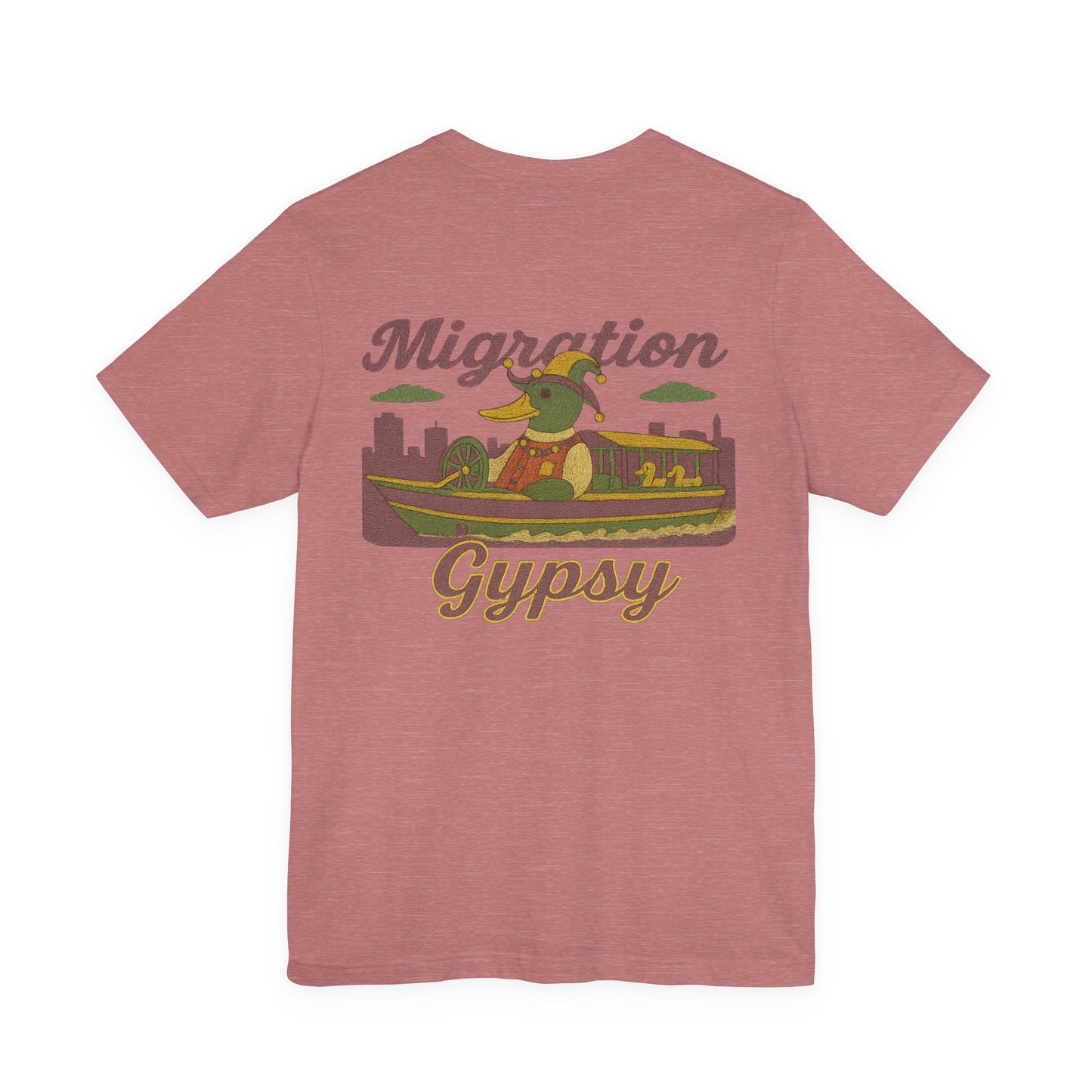 Migration Mardi Gras Vintage Duck Boat Travel Tee