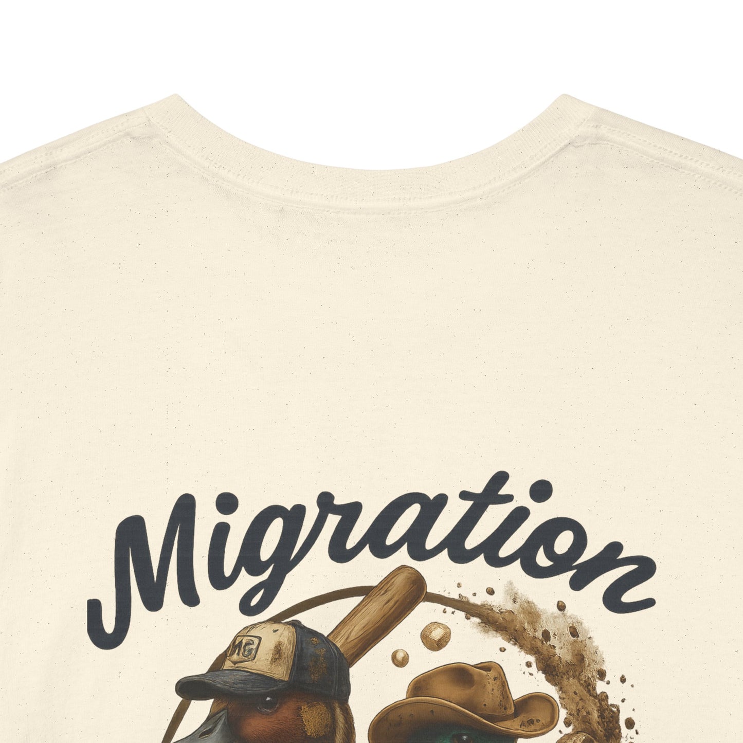 Migration Gypsies T‑Shirt — Front Baseball MG, Player Sleeves
