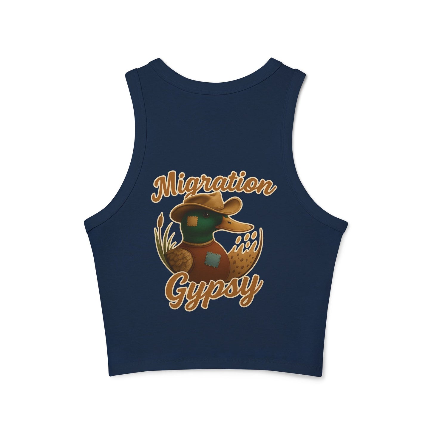 Women's Fitted Micro Mallard Rib Racer Tank Top MG Front