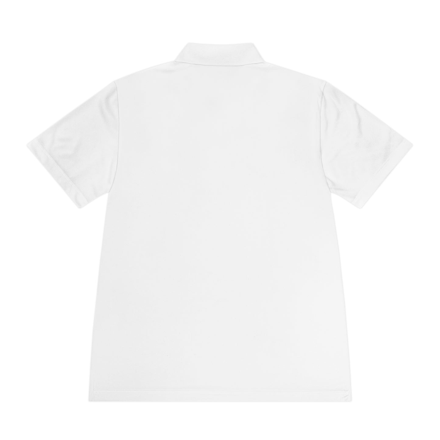 Men's White Sport Polo Shirt with Green "MG" Crest — Athletic Golf & Casual Wear